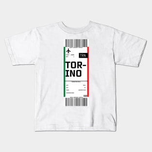 Boarding pass for Turin Kids T-Shirt